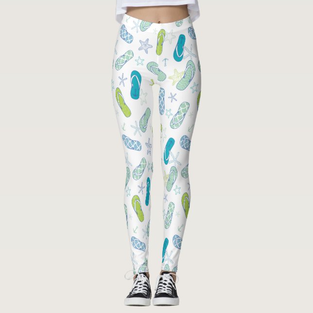 Drehen Sie Reinfall-Muster um Leggings (Vorderseite)