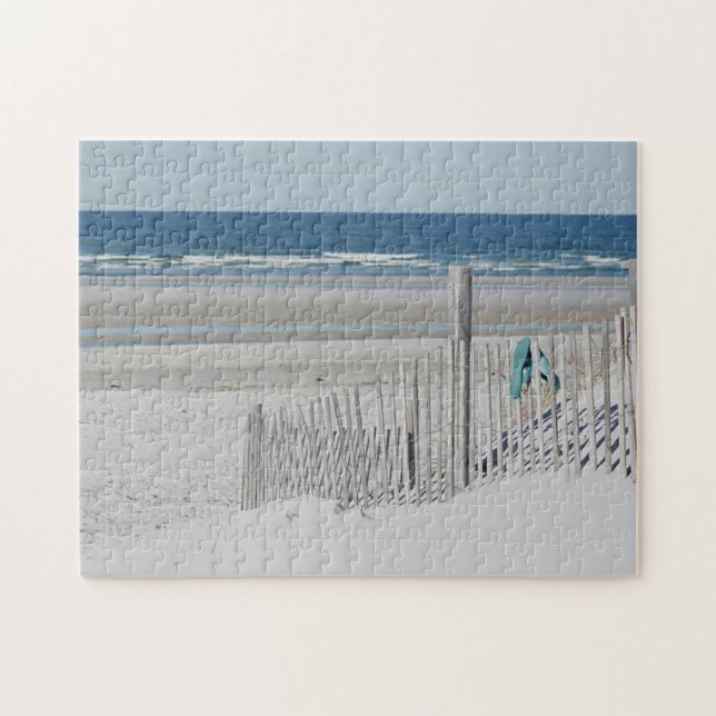 Drehen Sie Reinfälle auf dem Strandzaun um (Horizontal)