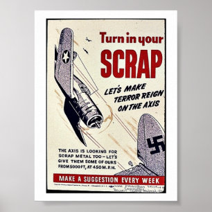 Drehen Sie sich in Ihren Schrott Poster
