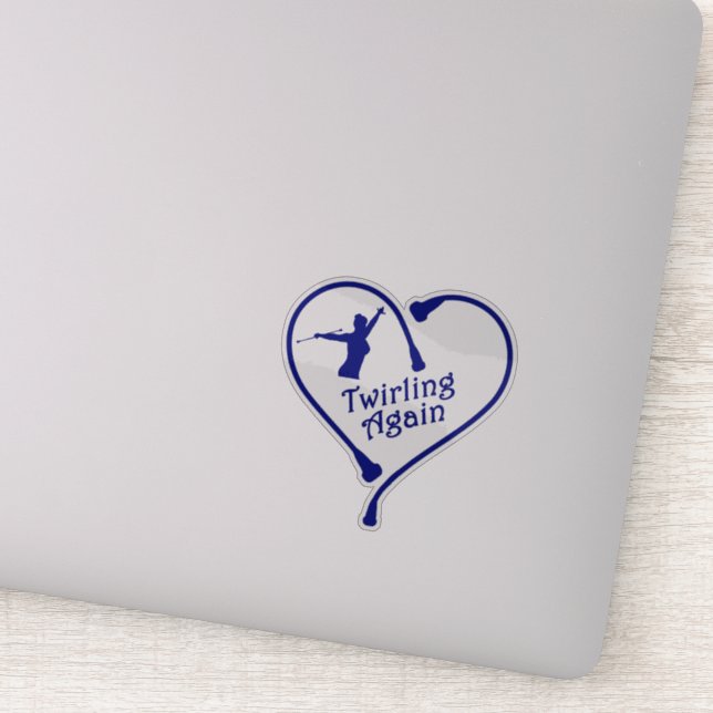 Drehen Sie wieder blau 4 x 4 Decal Aufkleber (Detail)