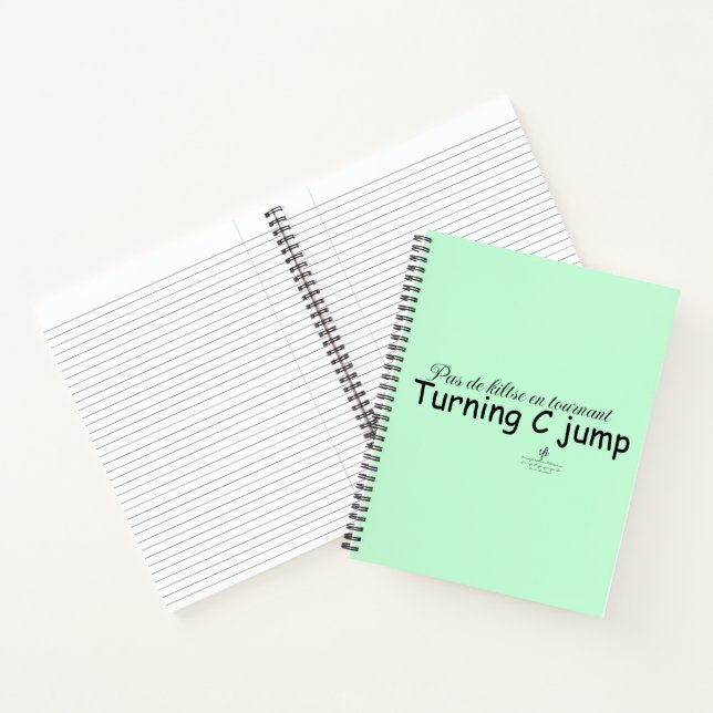 Drehen von C-Jump Soft Minze und Black Notizbuch (Innenseite)