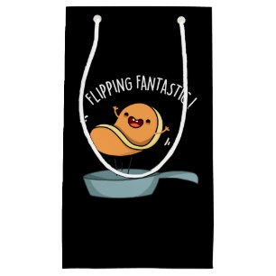 Drehend Fantastisch Funny Pancake Pun Dark BG Kleine Geschenktüte