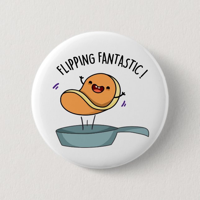 Drehend Fantastischer Pancake Pub Button (Vorderseite)