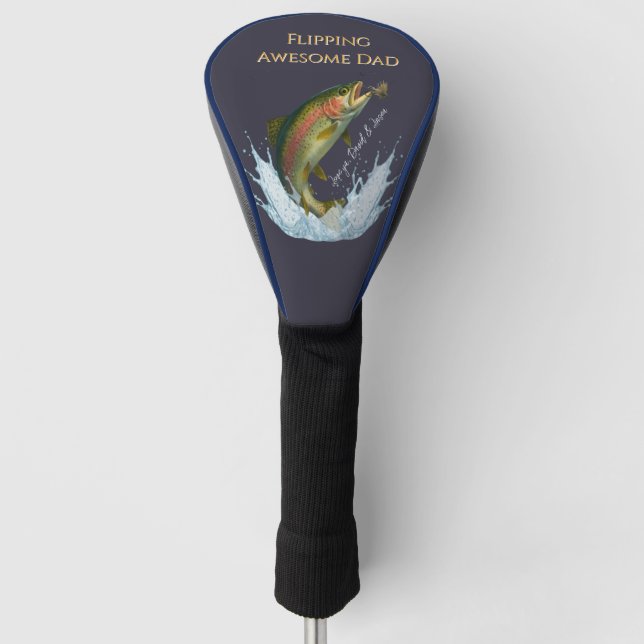 Drehend Phantastischer Vater Fliegen Kinder Namen  Golf Headcover (Vorderseite)