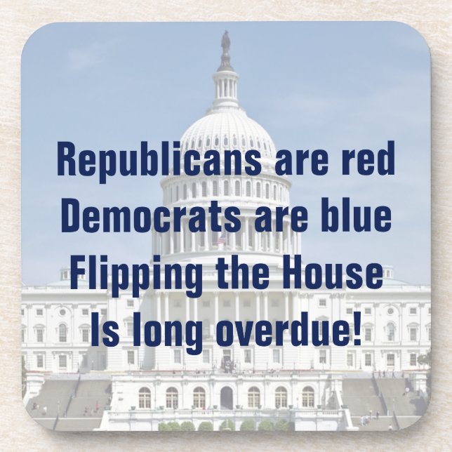 Drehend Repräsentantenhaus Getränkeuntersetzer (Vorderseite)