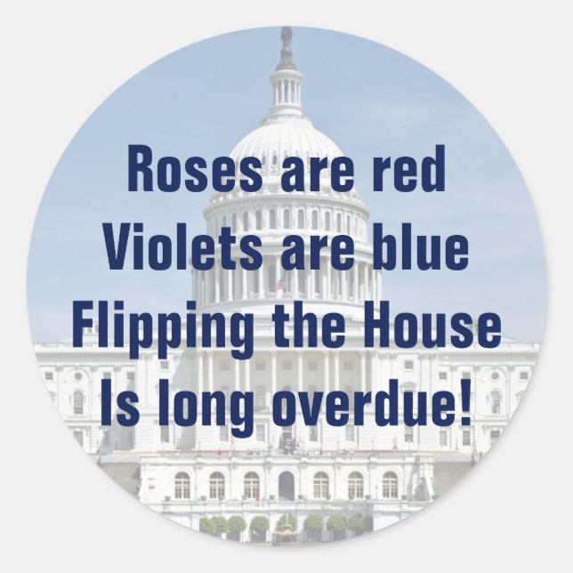 Drehend Repräsentantenhaus Runder Aufkleber (Vorderseite)