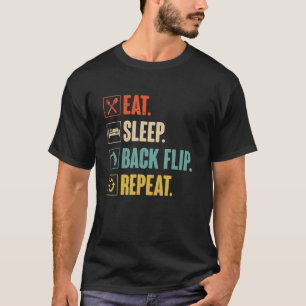 Drehend Schlafen Rücken wiederholen Retro-Gymnasti T-Shirt
