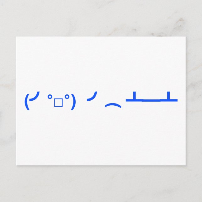 Drehend Tische Emoticon Meme Postkarte (Vorderseite)