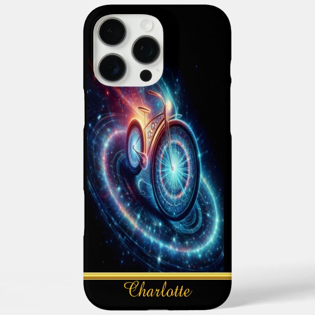 Drehende Galaxien und glühende Sterne iPhone 16 Pro Max Hülle (Rückseite)