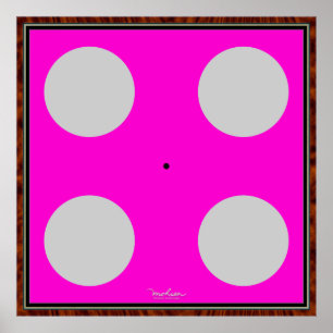 Drehende grüne optische Täuschung Poster