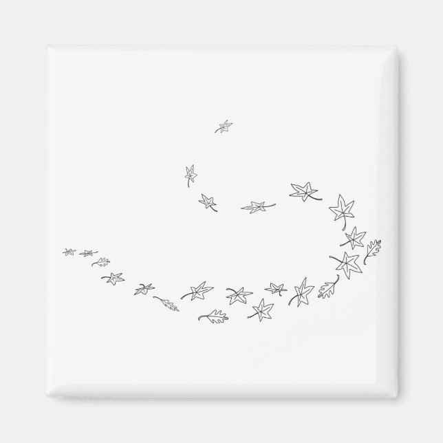 Drehende Herbstblätter Magnet (Vorne)