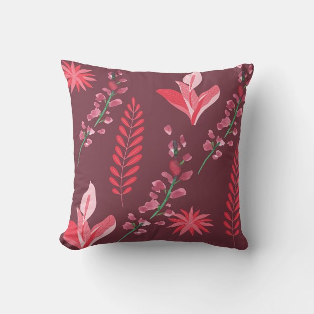 Drehkissen, Drehkissen 16" x 16 "Blume Muster Kissen (Vorderseite)