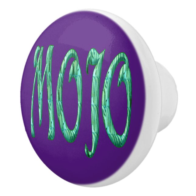 Drehknopf lila Keramik Mojo Keramikknauf (Rechts)