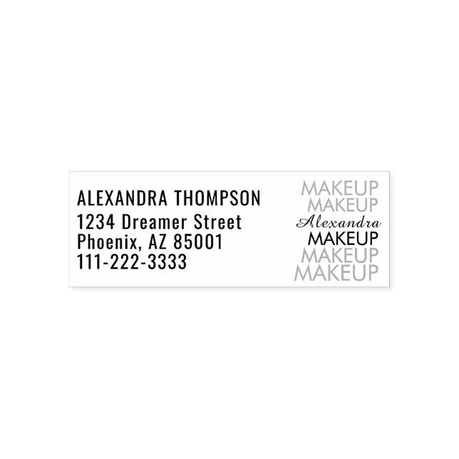 Drehsatz Makeup-Studio Name Rücksendeadresse Telef Permastempel (Design)
