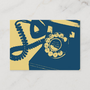 Drehtelefon-Pop-Kunst Visitenkarte