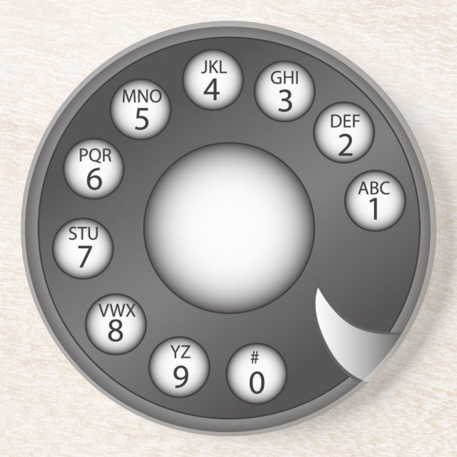 Drehtelefon-Skala Getränkeuntersetzer (Vorne)