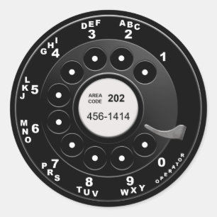 Drehtelefon-Skala Runder Aufkleber