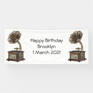 Drehteller Cartoon-Illustration Banner