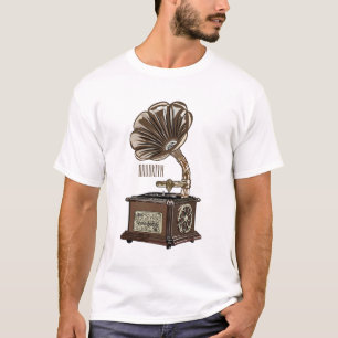 Drehteller-Cartoon-Illustration T-Shirt
