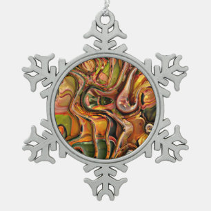 Drehung 02 schneeflocken Zinn-Ornament