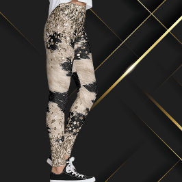 Drehung Cowhide Design Leggings