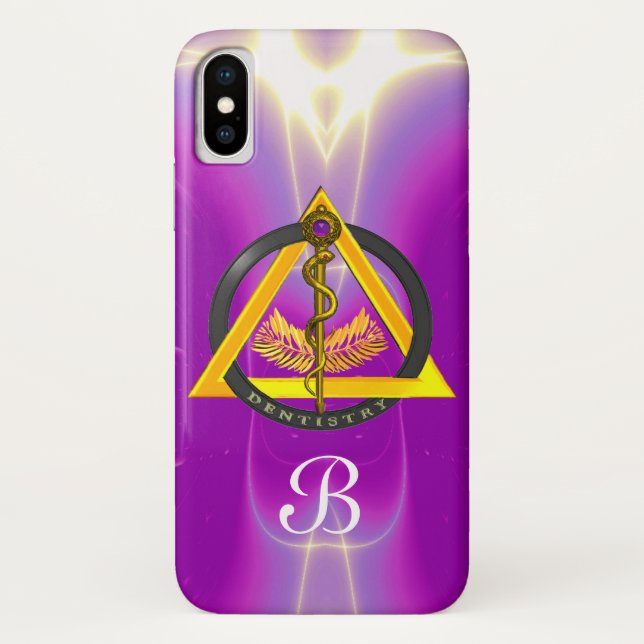 DREHUNG DES ASCLEPIUS-ZAHNCHEN-MONOGRAMM Case-Mate iPhone HÜLLE (Rückseite)