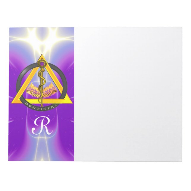 DREHUNG DES ASCLEPIUS-ZAHNCHEN-MONOGRAMM NOTIZBLOCK (Vorderseite)