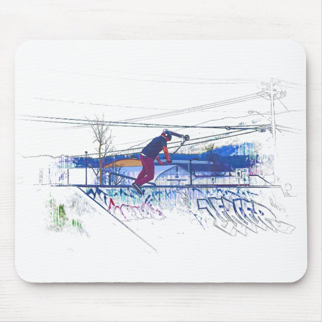 Drehung des Decks - Stunt Scooter Mousepad (Vorne)