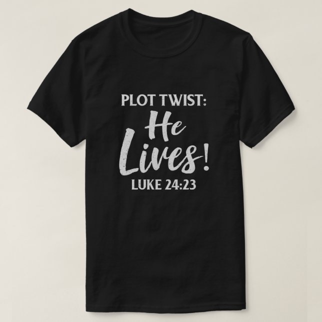 Drehung, die er Christlich lebt T-Shirt (Design vorne)