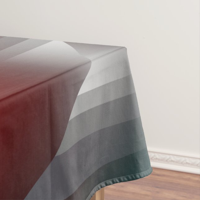 Drehung grau auf aquamariner Bordeaux Tischdecke (Beispiel)