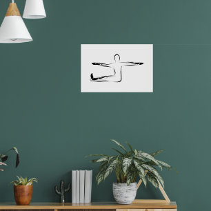 Drehung Pilates Spine Pose Mat Poster