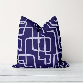 Drehung und Drehen des Navy White Throw Kissen