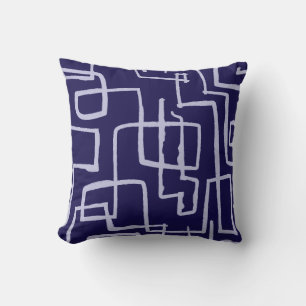 Drehung und Drehen des Navy White Throw Kissen