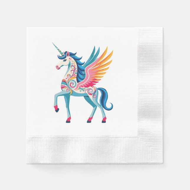 Drehunicorn Serviette (Vorderseite)