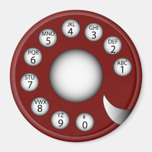 Drehwählscheibe (Rot) Magnet