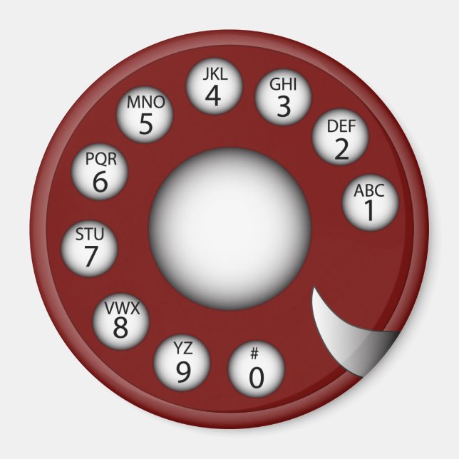 Drehwählscheibe (Rot) Magnet (Vorne)
