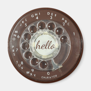 Drehwählscheiben-Telefon-Look Magnet