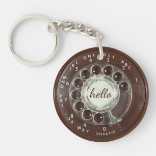 Drehwählscheiben-Telefon-Look Schlüsselanhänger
