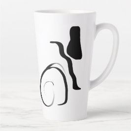 Drehzyklus: Abstrakt Schwarz/Weiß Milchtasse