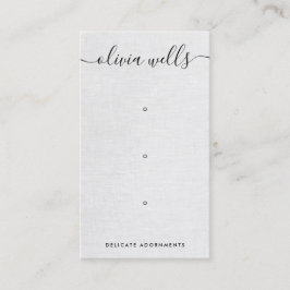 Drei 3-Loch-Grau-Script-Vorgabehalterung Visitenkarte