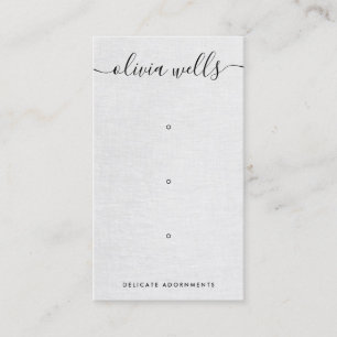 Drei 3-Loch-Grau-Script-Vorgabehalterung Visitenkarte