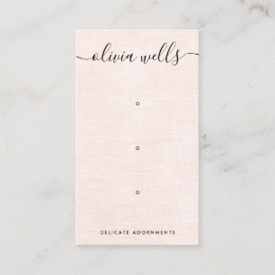 Drei 3-Loch-Pink-Script-Vorzeichenhalter Visitenkarte