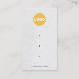 Drei 3-Loch-Stuhlhalter mit grauem Leinenlogo Visitenkarte