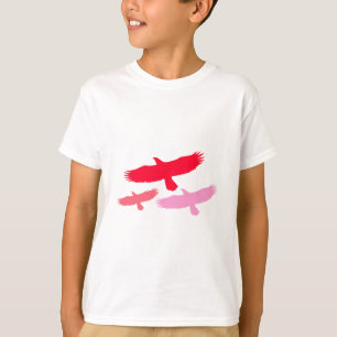 Drei Adler fliegen (rot) T-Shirt