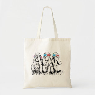 Drei Affe-Taschen-Tasche Tragetasche