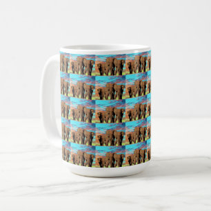 Drei afrikanische Elefanten, Kaffee-Tasse Kaffeetasse