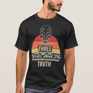 Drei Akkorde und die Wahrheit Gitarre Sonnenunterg T-Shirt