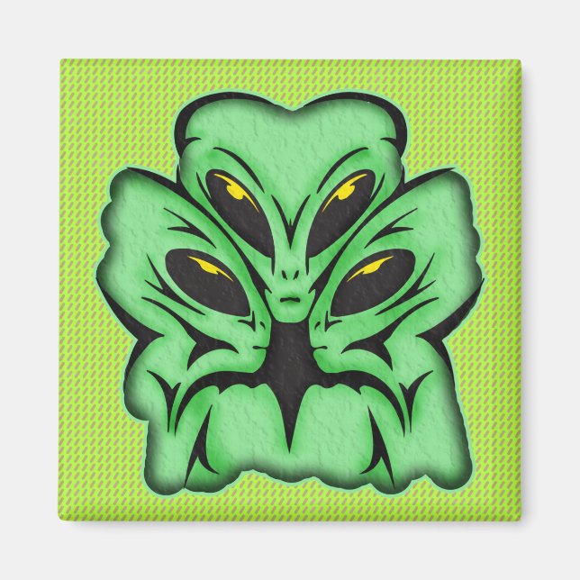 Drei Alien Invaders Magnet (Vorne)