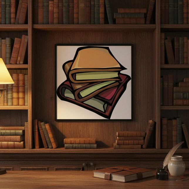 Drei alte Bücher zusammengesteckt Poster (Von Creator hochgeladen)