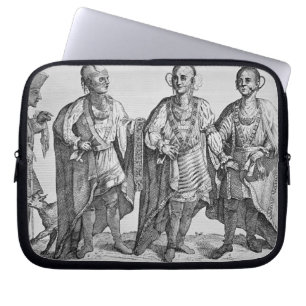 Drei amerikanische Cherokee Leiter, 1762 (Stich) Laptopschutzhülle